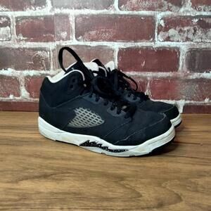 Nike Jordan 5 Moonlight Shoes Boys Size 3 Black Hightops Sneaker